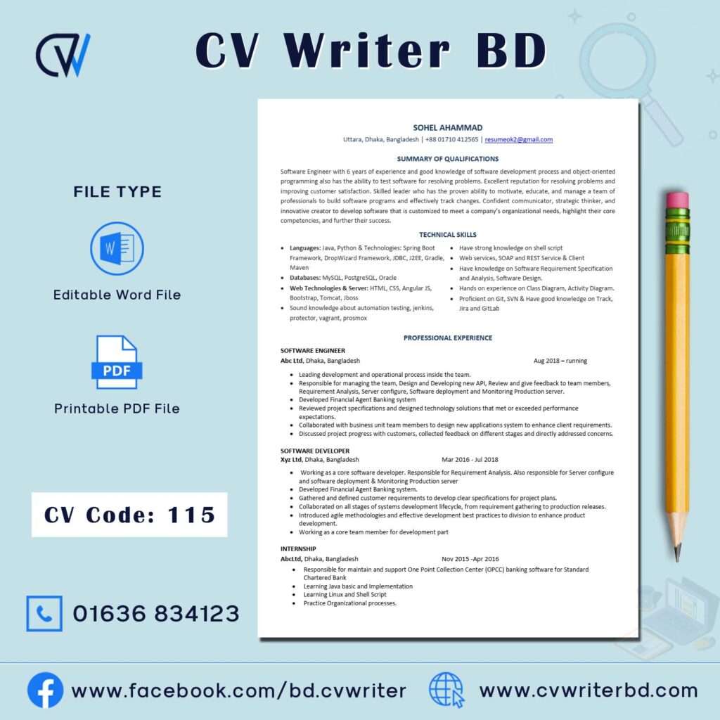 Modern CV – CV Writer BD